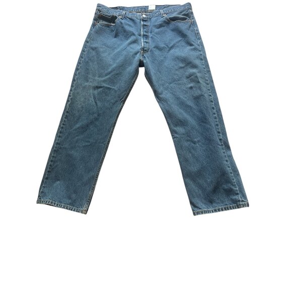 Levi 501 XX Men's 42x32 2006 Blue Denim Button Fly Jeans - Picture 3 of 14